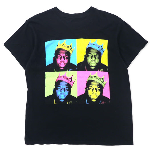 日本然リトテ-古着オンライン-The Notorious B.I.G. ビギー スモールズ ヒップホップ ラップ Tシャツ M ブラック コットン ポップアート-The Notorious B.I.G. Biggie Smalls Hip Hop Rap T-Shirt M Black Cotton Pop Art