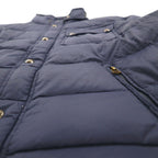 Polo Ralph Lauren XL Down Jacket in Navy with Chin Strap, Chest Pocket, and Stand Collar