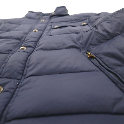Polo Ralph Lauren ダウンジャケット XL ネイビー チンストラップ 胸ポケット スタンドカラー