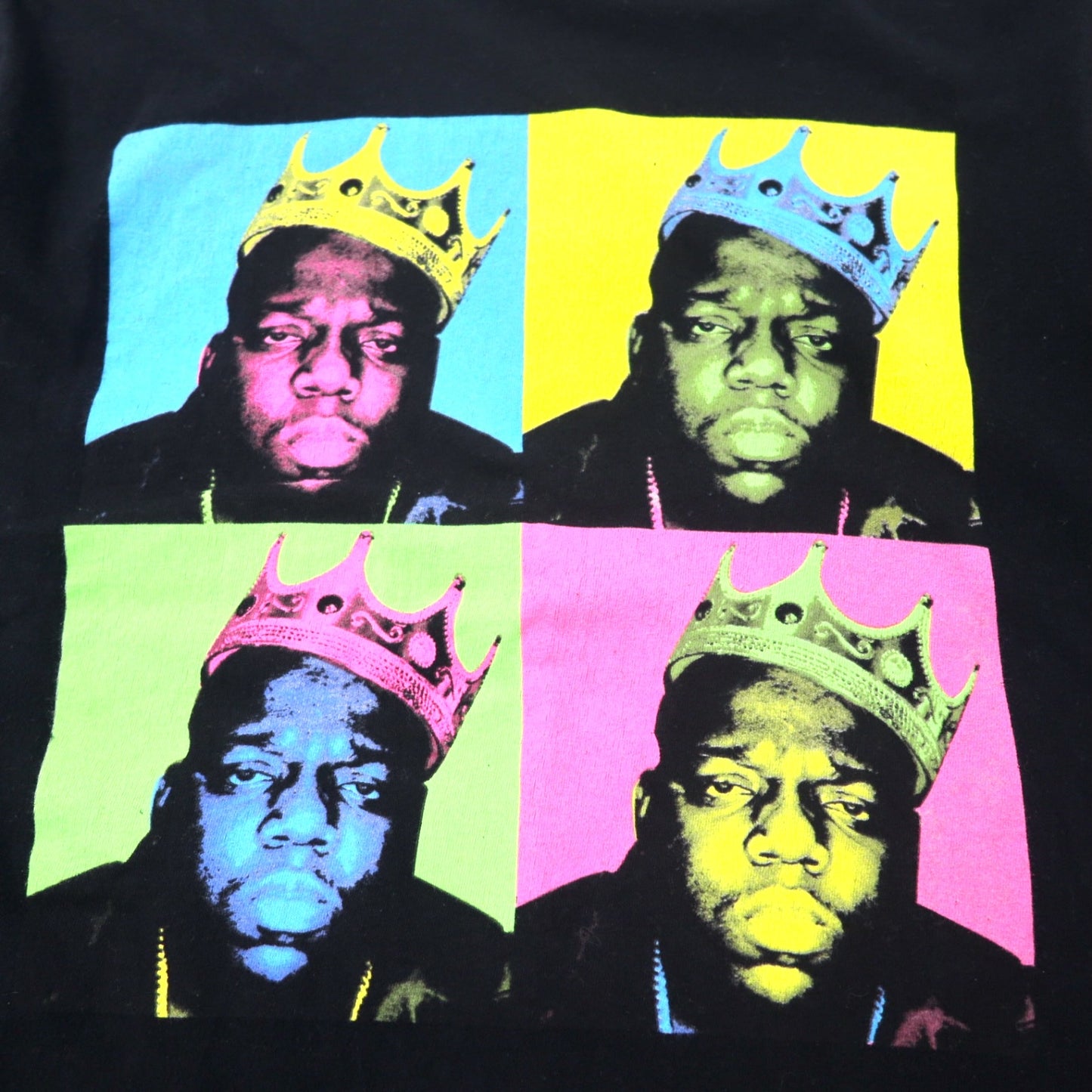 The Notorious B.I.G. ビギー スモールズ ヒップホップ ラップ Tシャツ M ブラック コットン ポップアート