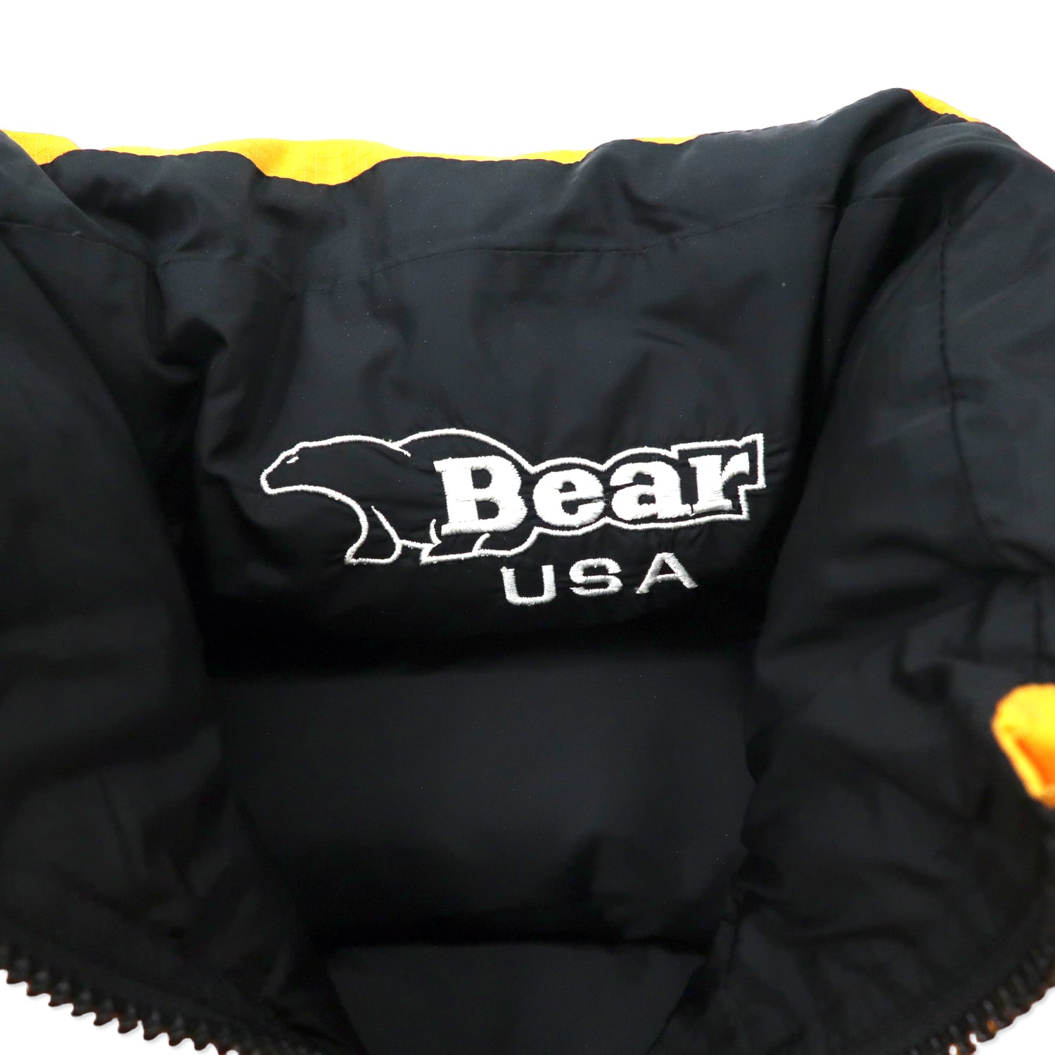 Bear USA 90's Reversible Puffer Jacket XL Black Yellow