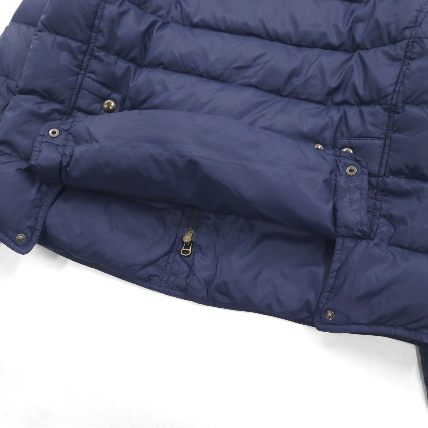 Polo Ralph Lauren ダウンジャケット XL ネイビー チンストラップ 胸ポケット スタンドカラー