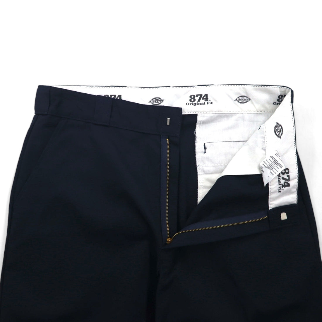 Dickies 874 オリジナルフィット ワークパンツ チノパンツ L ネイビー ポリエステル コットン