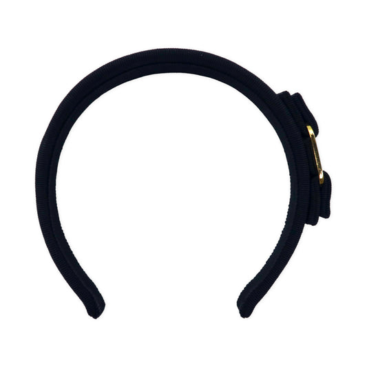 日本然リトテ-古着オンライン-Salvatore Ferragamo ヴァラリボン カチューシャ ヘアアクセサリー ネイビー-Salvatore Ferragamo Vala Libbon Katyusha Hair Accessory Navy