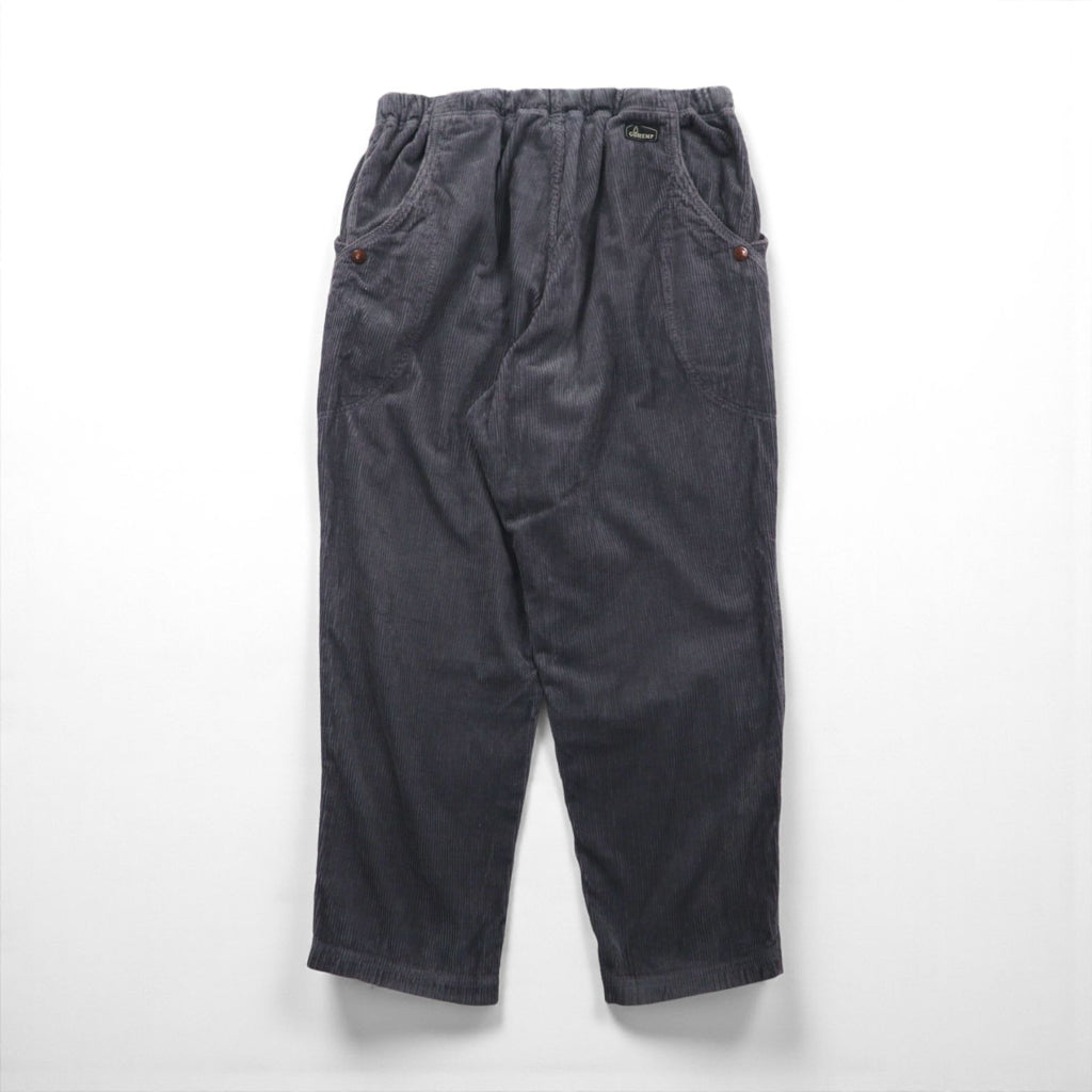 GOHEMP Corduroy Easy Pants, High Explorer Pants, Outdoor Climbing Pants, Size L, Gray, Tapered, Loose Fit
