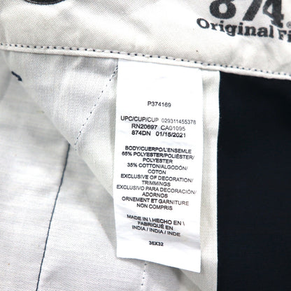 Dickies 874 Original Fit Work Chino Pants, Size L, Navy, Polyester and Cotton