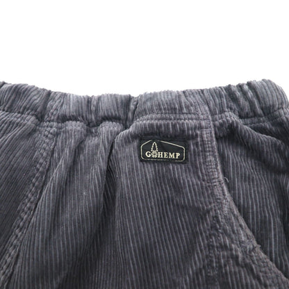 GOHEMP Corduroy Easy Pants, High Explorer Pants, Outdoor Climbing Pants, Size L, Gray, Tapered, Loose Fit