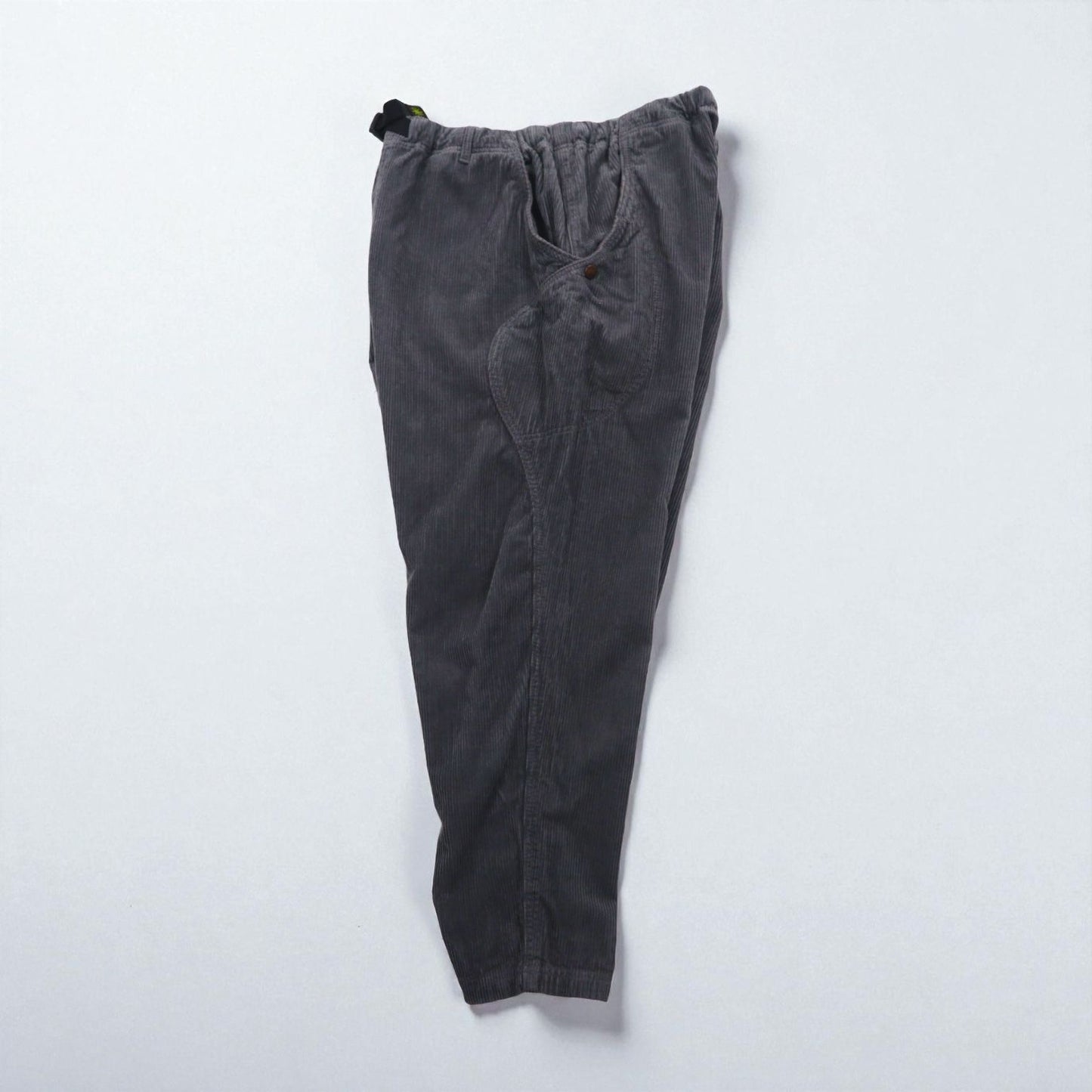 GOHEMP Corduroy Easy Pants, High Explorer Pants, Outdoor Climbing Pants, Size L, Gray, Tapered, Loose Fit