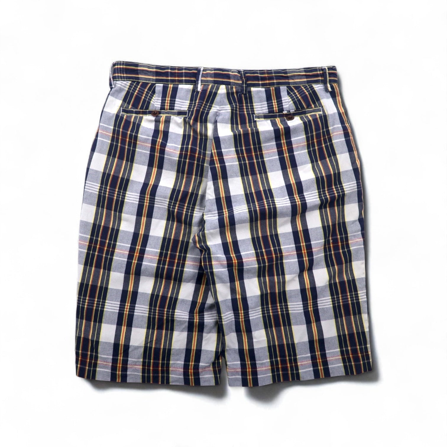 Polo by Ralph Lauren 90s Navy Check Cotton Shorts, Size M