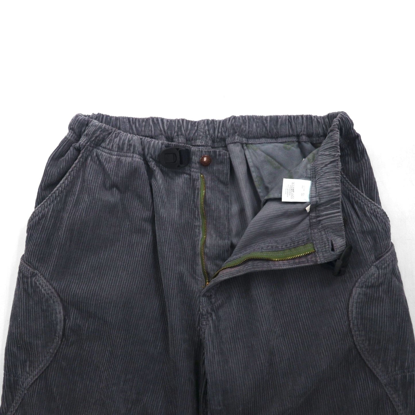 GOHEMP Corduroy Easy Pants, High Explorer Pants, Outdoor Climbing Pants, Size L, Gray, Tapered, Loose Fit