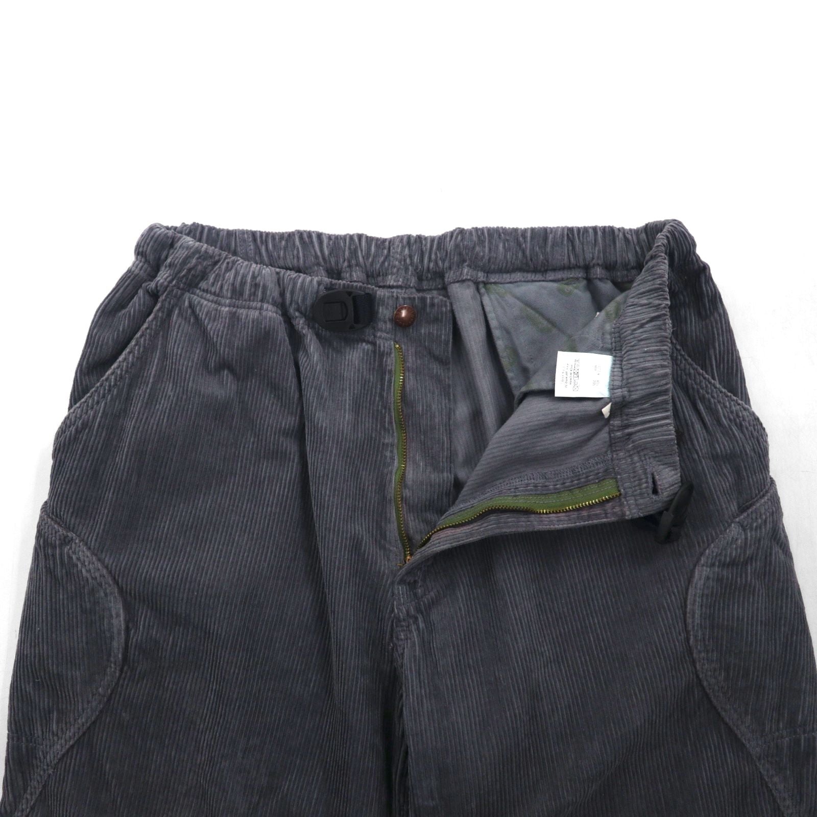 GOHEMP Corduroy Easy Pants, High Explorer Pants, Outdoor Climbing Pants, Size L, Gray, Tapered, Loose Fit