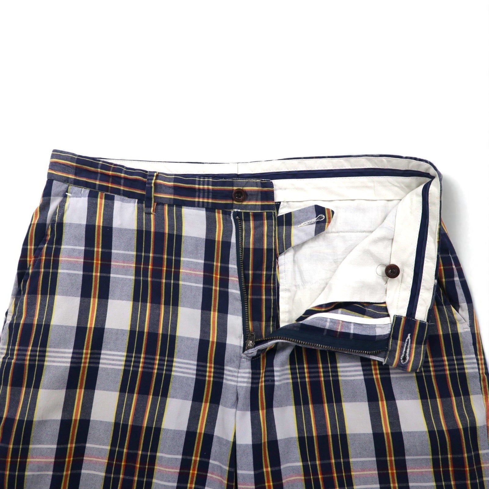 Polo by Ralph Lauren 90s Navy Check Cotton Shorts, Size M