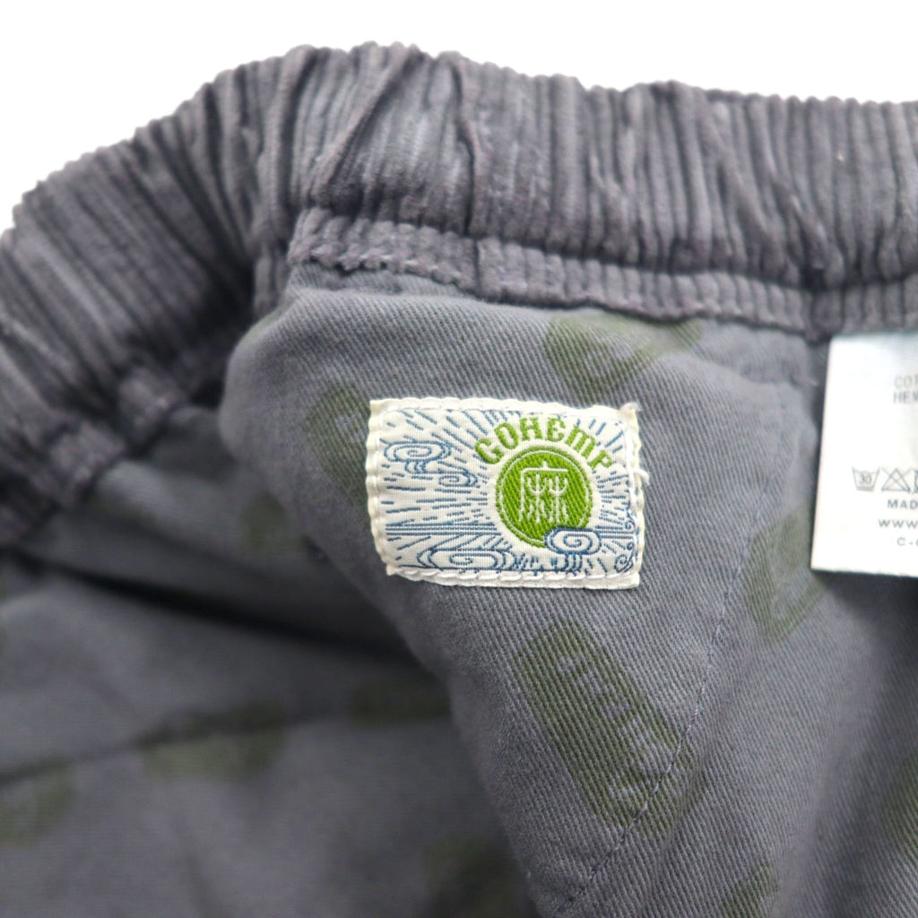 GOHEMP Corduroy Easy Pants, High Explorer Pants, Outdoor Climbing Pants, Size L, Gray, Tapered, Loose Fit