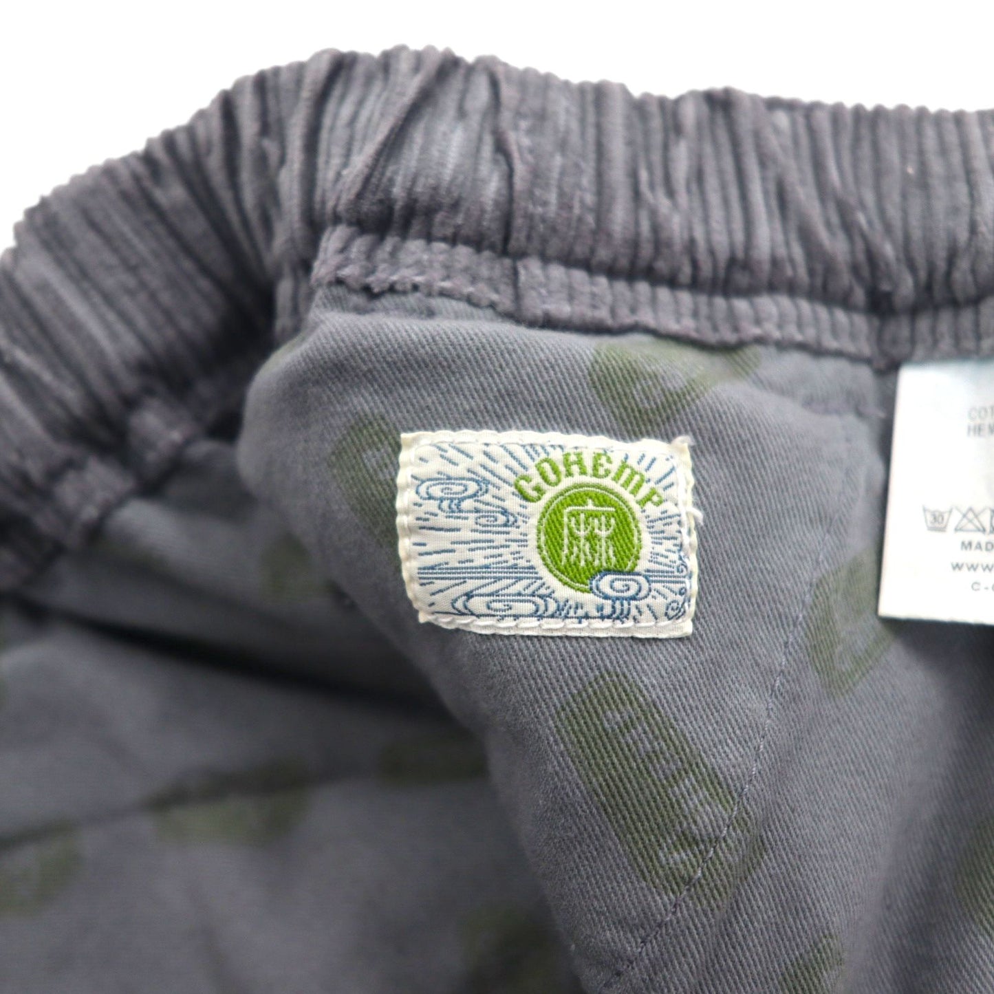 GOHEMP Corduroy Easy Pants, High Explorer Pants, Outdoor Climbing Pants, Size L, Gray, Tapered, Loose Fit