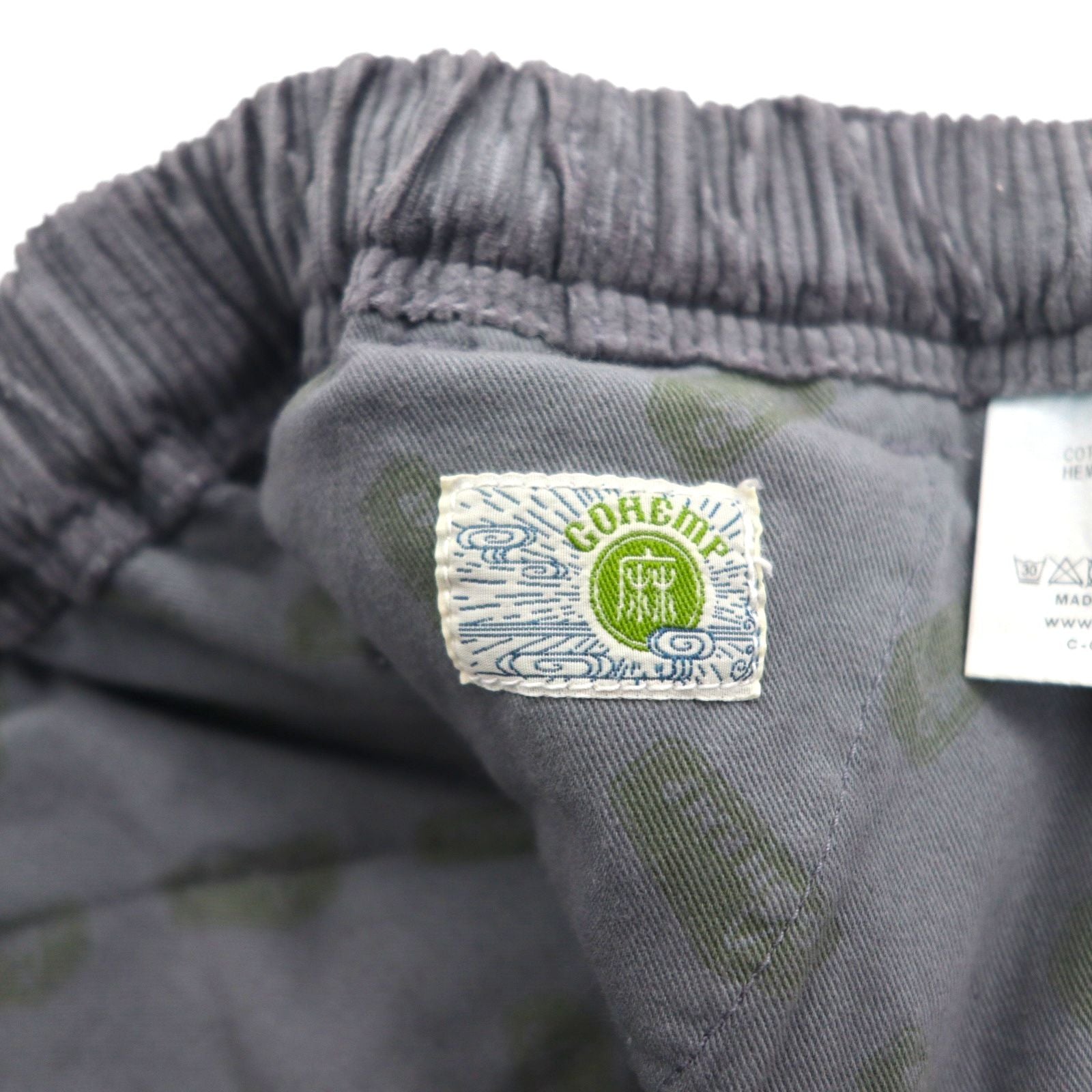 GOHEMP Corduroy Easy Pants, High Explorer Pants, Outdoor Climbing Pants, Size L, Gray, Tapered, Loose Fit