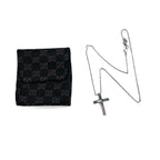 GUCCI イタリア製 カットアウトG クロス ネックレス ペンダント シルバー SV925
