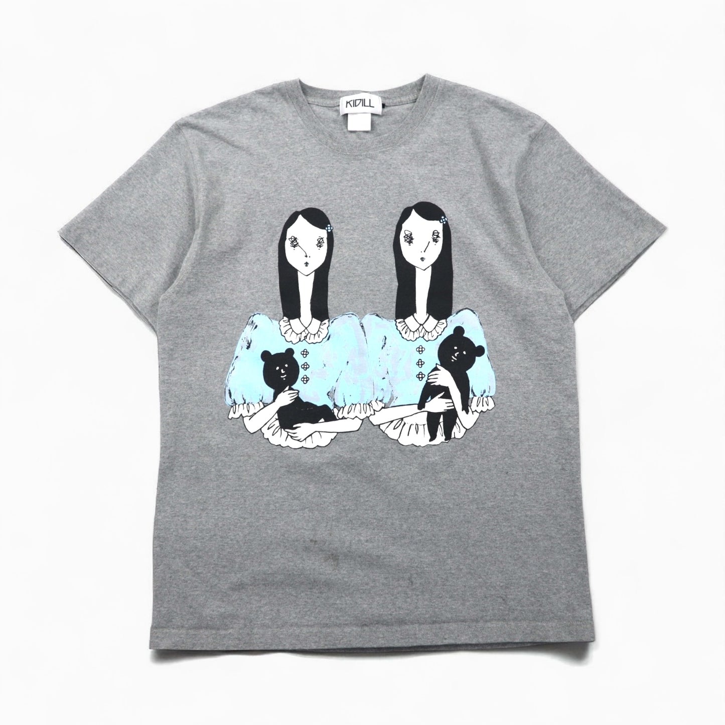 KIDILL x maya Shibasaki Print T-Shirt, Free Size, Gray Cotton, 2023SS