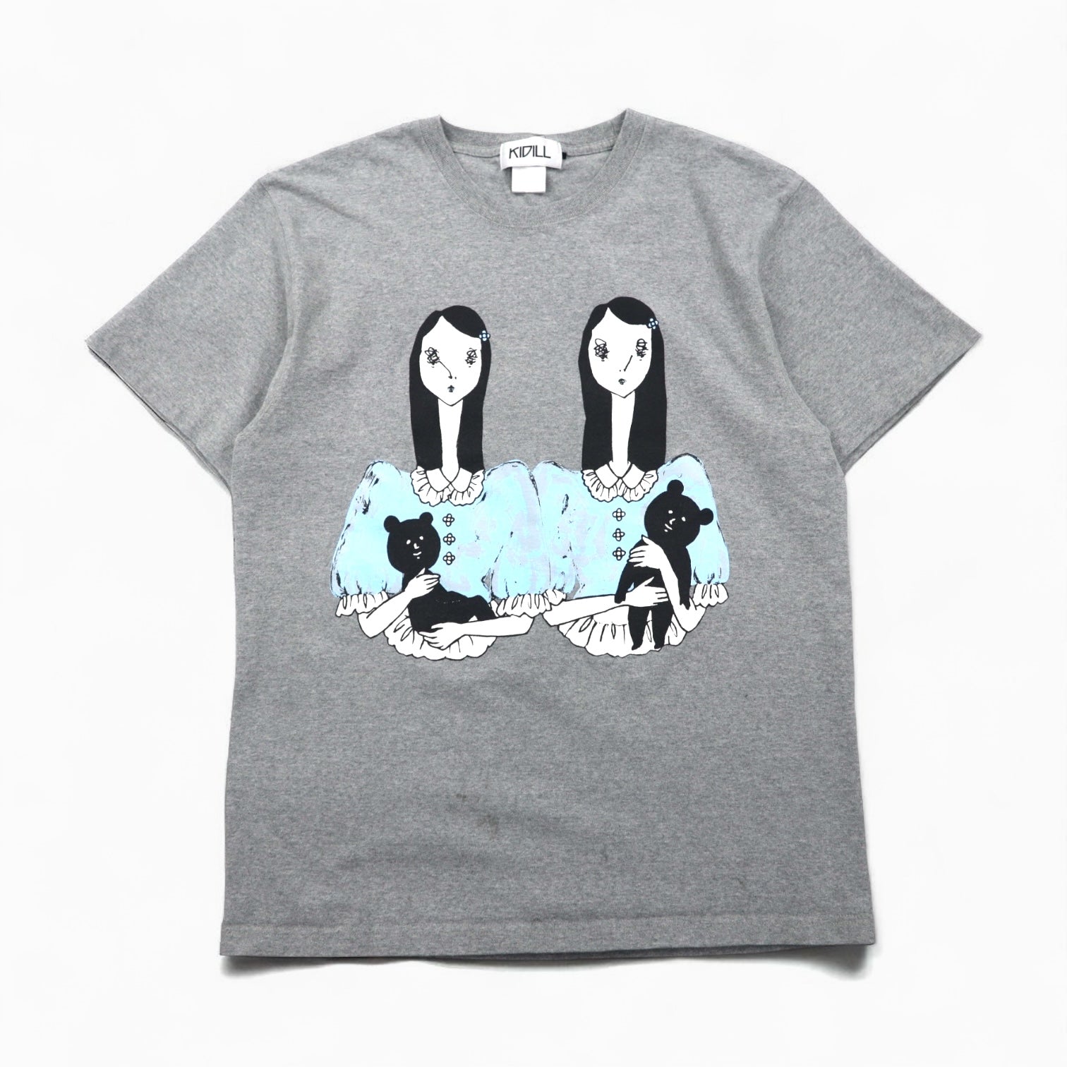 KIDILL x maya Shibasaki Print T-Shirt, Free Size, Gray Cotton, 2023SS