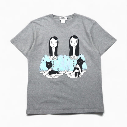 KIDILL x maya Shibasaki Print T-Shirt, Free Size, Gray Cotton, 2023SS