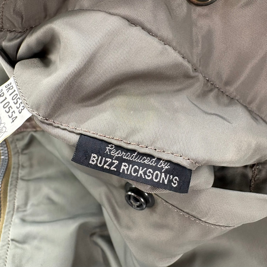 Buzz Rickson's L-2B Flight Jacket Medium Sage Green Nylon USAF TOPS Apparel