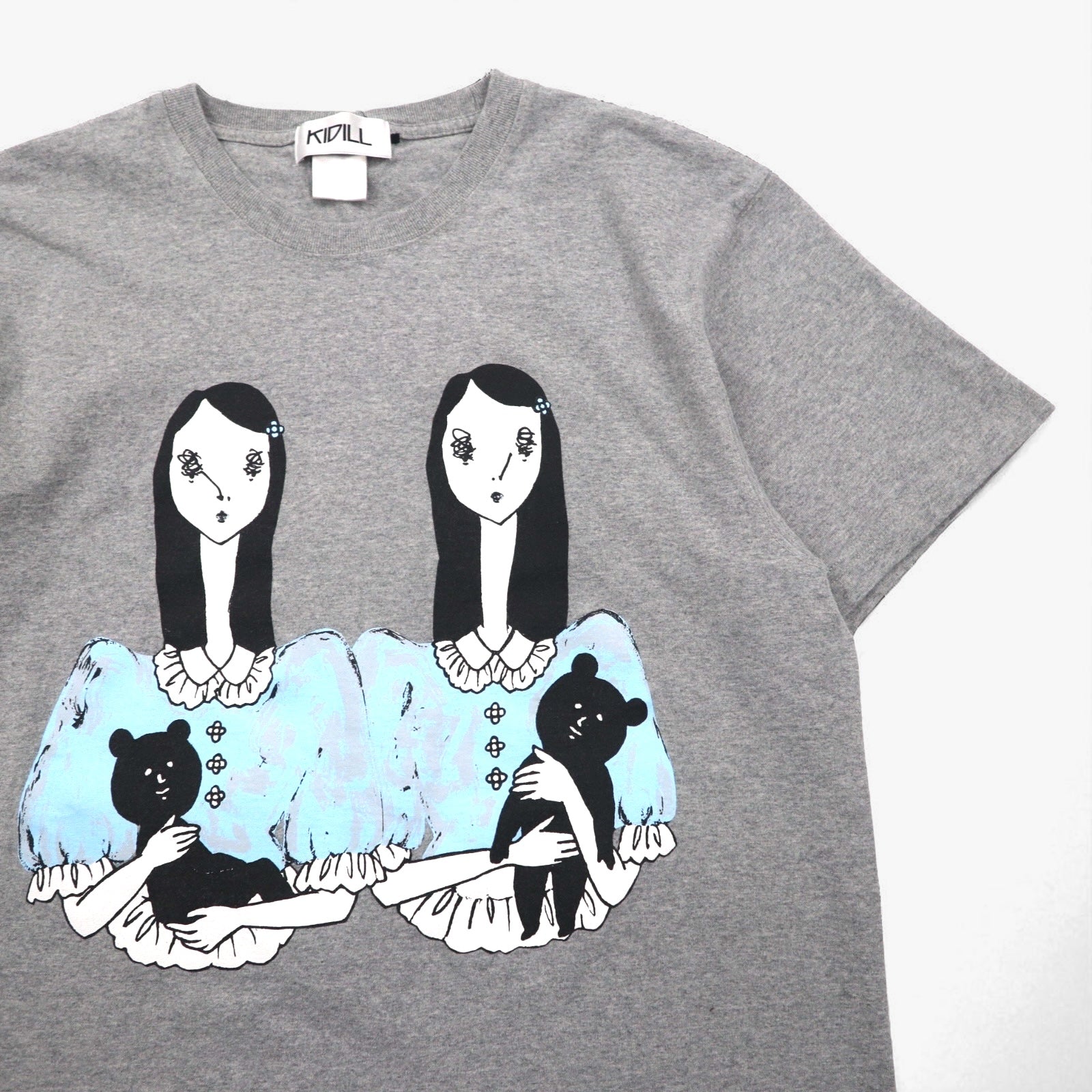 KIDILL x maya Shibasaki Print T-Shirt, Free Size, Gray Cotton, 2023SS