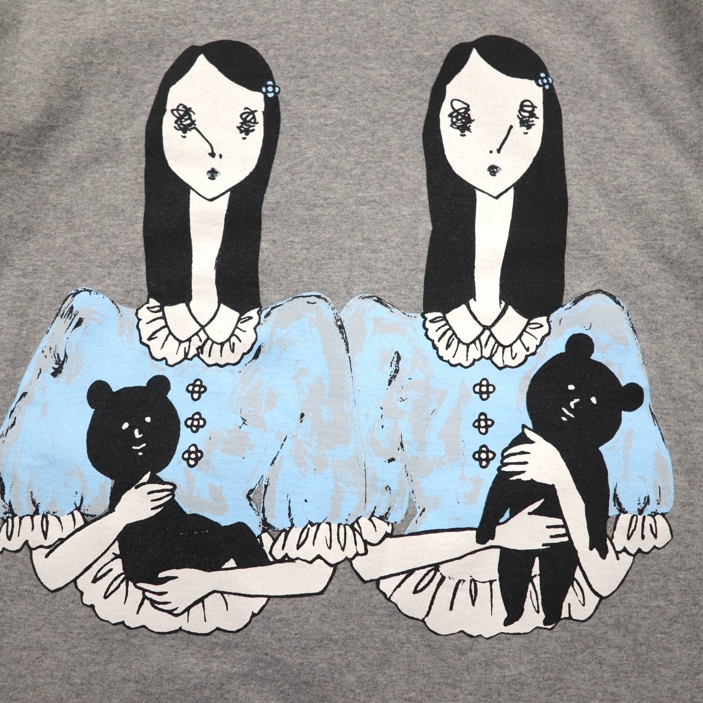 KIDILL x maya Shibasaki Print T-Shirt, Free Size, Gray Cotton, 2023SS