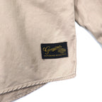 HARLEY DAVIDSON Back Logo Embroidery Cotton Twill Shirt 2XL Beige Big Size