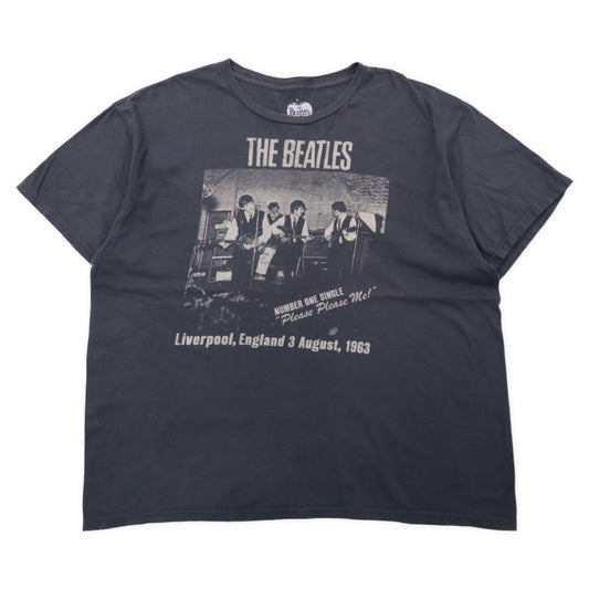 日本然リトテ-古着オンライン-THE BEATLES ビートルズ バンドTシャツ XXL グレー コットン Please Please me ! 1963 ビッグサイズ-THE BEATLES Beatles Band T-SHIRT XXL Gray Cotton PLEASE PLEASE ME! 1963 Big Size