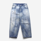 ANCELLM セルビッヂ テーパード デニムパンツ SELVEDGE TAPERED 5P DENIM PANTS L インディゴ ヴィンテージ加工 ANC-PT03-B