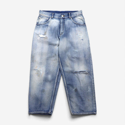 ANCELLM Selvedge Tapered Denim Pants, Size L, Indigo, Vintage Finish, ANC-PT03-B