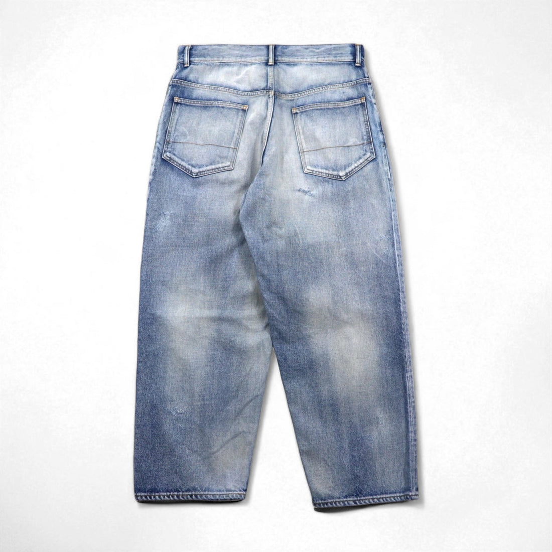 ANCELLM セルビッヂ テーパード デニムパンツ SELVEDGE TAPERED 5P DENIM PANTS L インディゴ ヴィンテージ加工 ANC-PT03-B