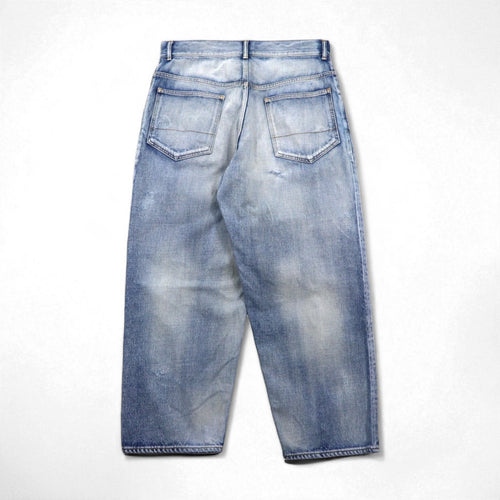ANCELLM Selvedge Tapered Denim Pants, Size L, Indigo, Vintage Finish, ANC-PT03-B