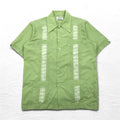 70年代 DON ROMEO キューバシャツ L グリーン ポリエステル コットン マルチポケット