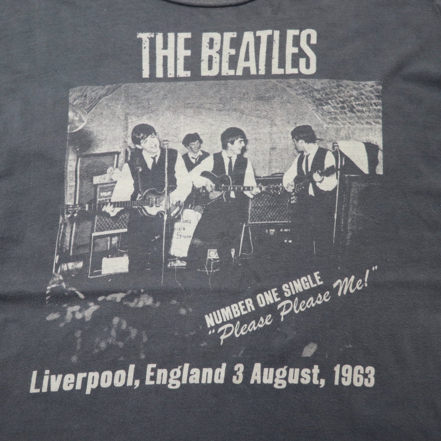 THE BEATLES ビートルズ バンドTシャツ XXL グレー コットン Please Please me ! 1963 ビッグサイズ