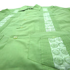 70年代 DON ROMEO キューバシャツ L グリーン ポリエステル コットン マルチポケット