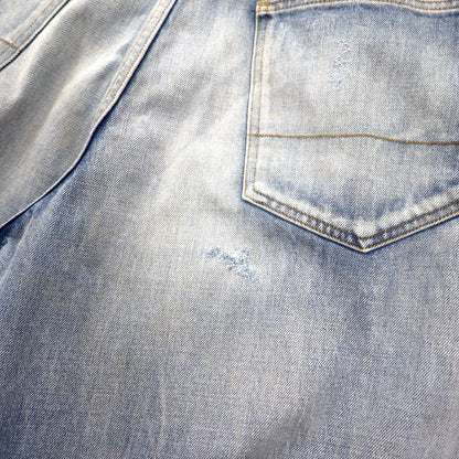 ANCELLM Selvedge Tapered Denim Pants, Size L, Indigo, Vintage Finish, ANC-PT03-B