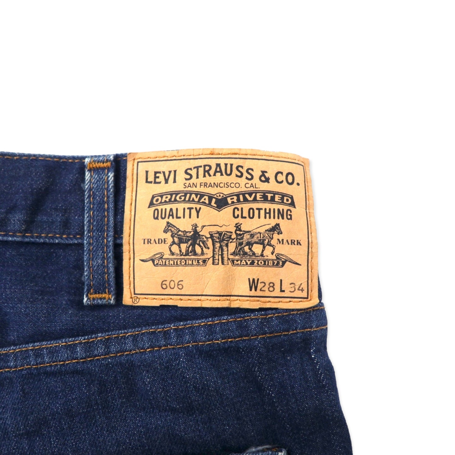 LEVIS VINTAGE CLOTHING ( LVC ) USA製 606 1969年モデル リジッド デニムパンツ 28 ブルー コットン オレンジタブ ビッグE 42TALONジップ 30605-0050