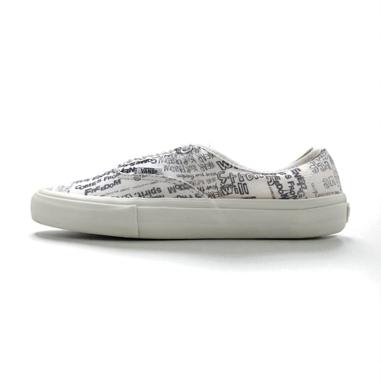 VANS x COMME des GARÇONS VAULT Authentic LX CDG Sneakers, Size 27cm, White Canvas and Cotton, VN0A33TAKXY