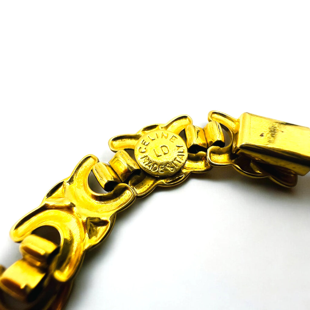 CELINE Made in Italy Vintage Bracelet Gold Triomphe