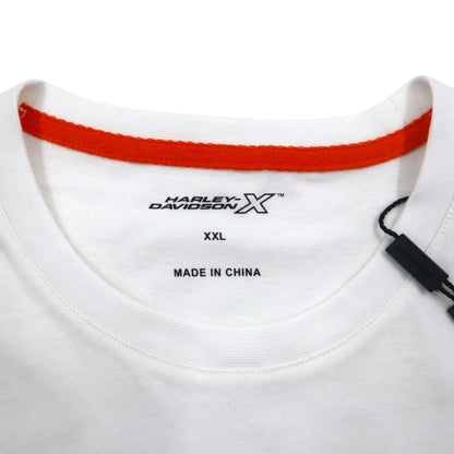 HARLEY DAVIDSON フラッグチェック プリント Tシャツ 2XL ホワイト コットン 未使用品