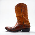 Botas Jaca Cowboy Western Boots, Size 26cm, Carved Stitch Embroidery, 28005, Made in Mexico