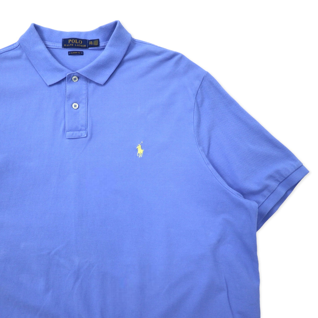 POLO RALPH LAUREN Polo shirt XXL Blue Cotton Pique Classic Fit Small pony embroidery Big size