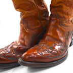 Botas Jaca Cowboy Western Boots, Size 26cm, Carved Stitch Embroidery, 28005, Made in Mexico
