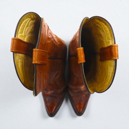 Botas Jaca カウボーイ ウエスタンブーツ 26cm カービングステッチ 刺繍 28005 メキシコ製