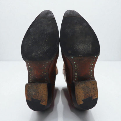 Botas Jaca カウボーイ ウエスタンブーツ 26cm カービングステッチ 刺繍 28005 メキシコ製