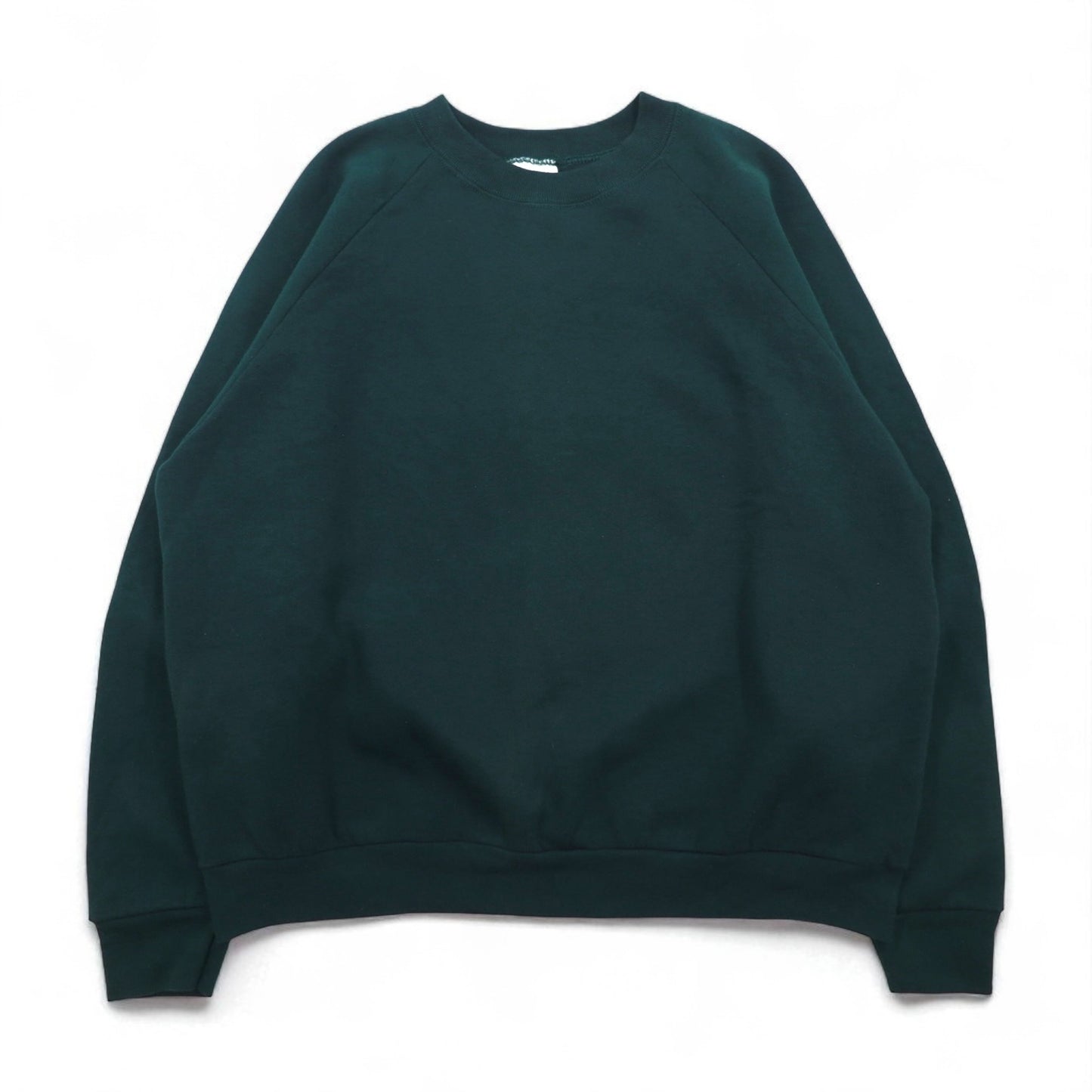 FRUIT OF THE LOOM Blank Sweatshirt, XL, Green, Solid Cotton, Fleece Lining