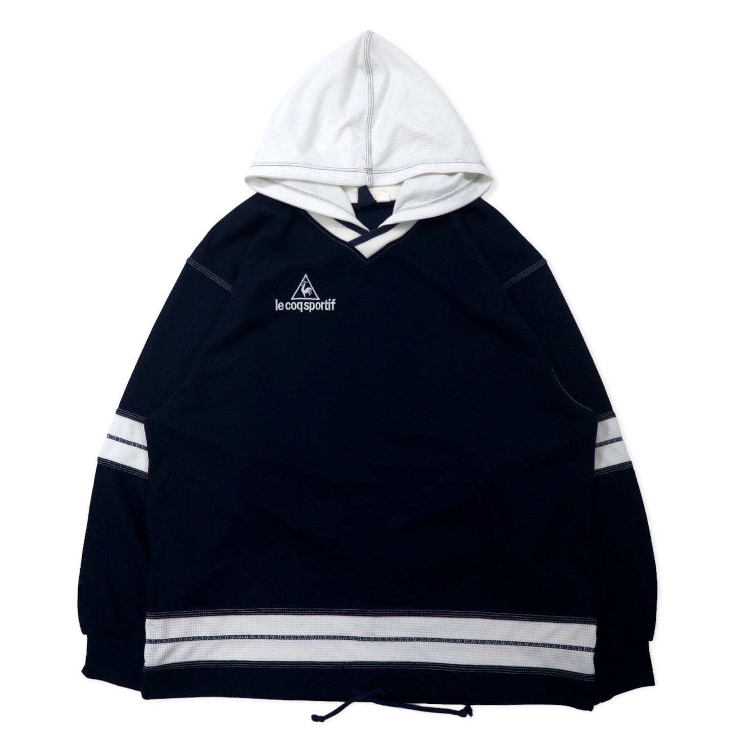 LE Coq Sportif 90s Layered pullover HOODIE Setup jersey LL navy