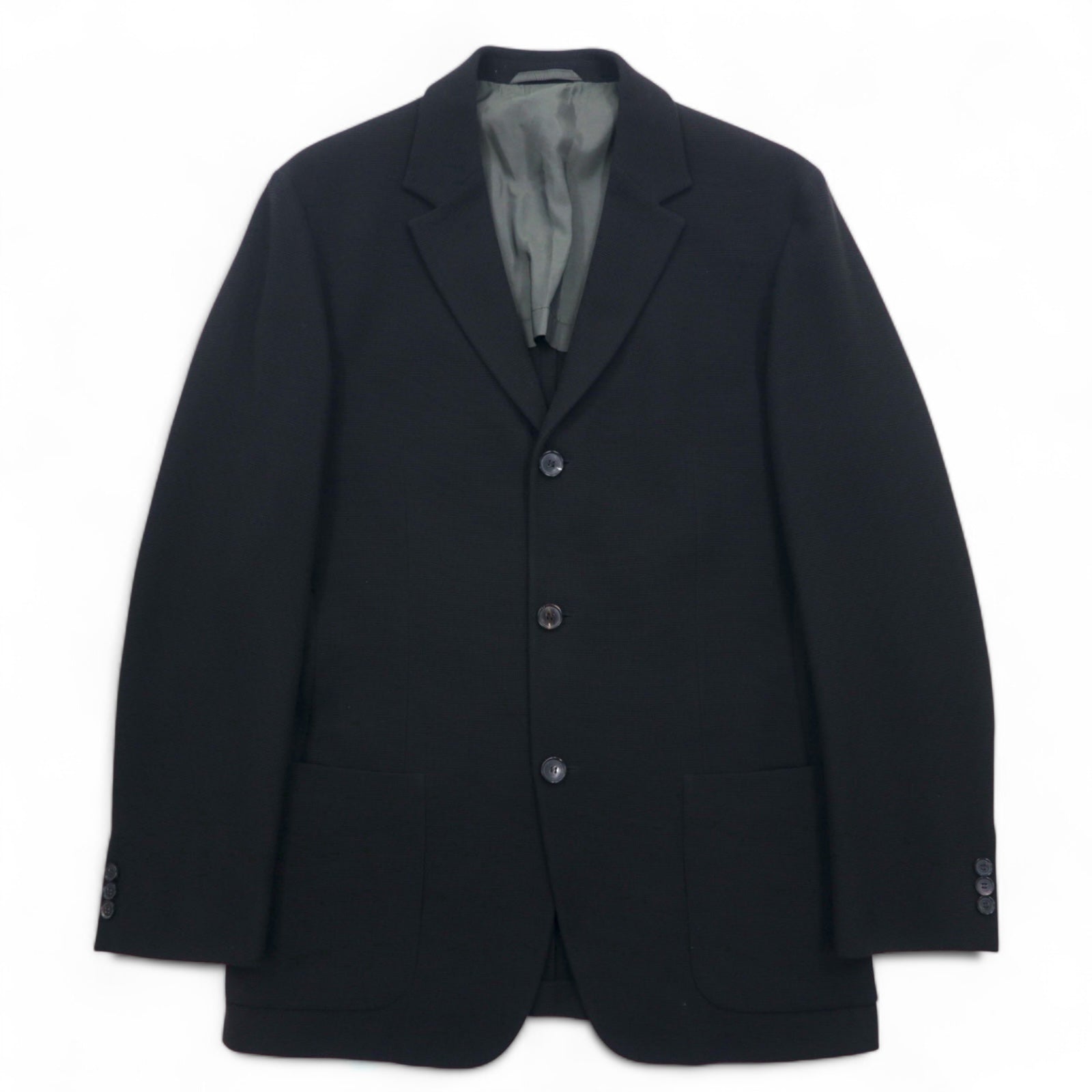 お歳暮 のし HUGO BOSS ブラック L テーラードジャケット 3B イタリア製 ジャケット・アウター