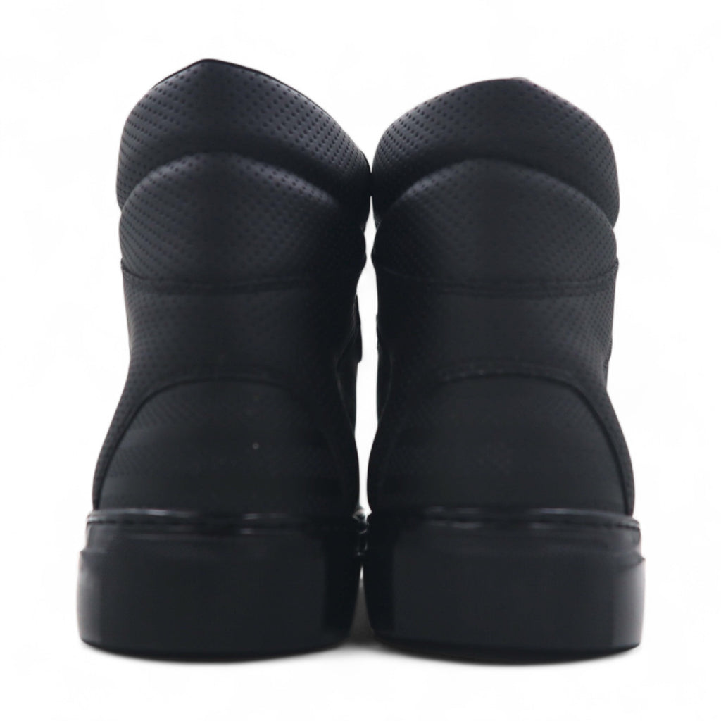 BALENCIAGA モノクローム ハイ Monochrome スニーカー 27cm ブラック パンチングレザー Perforated High 373406 スペイン製 未使用品