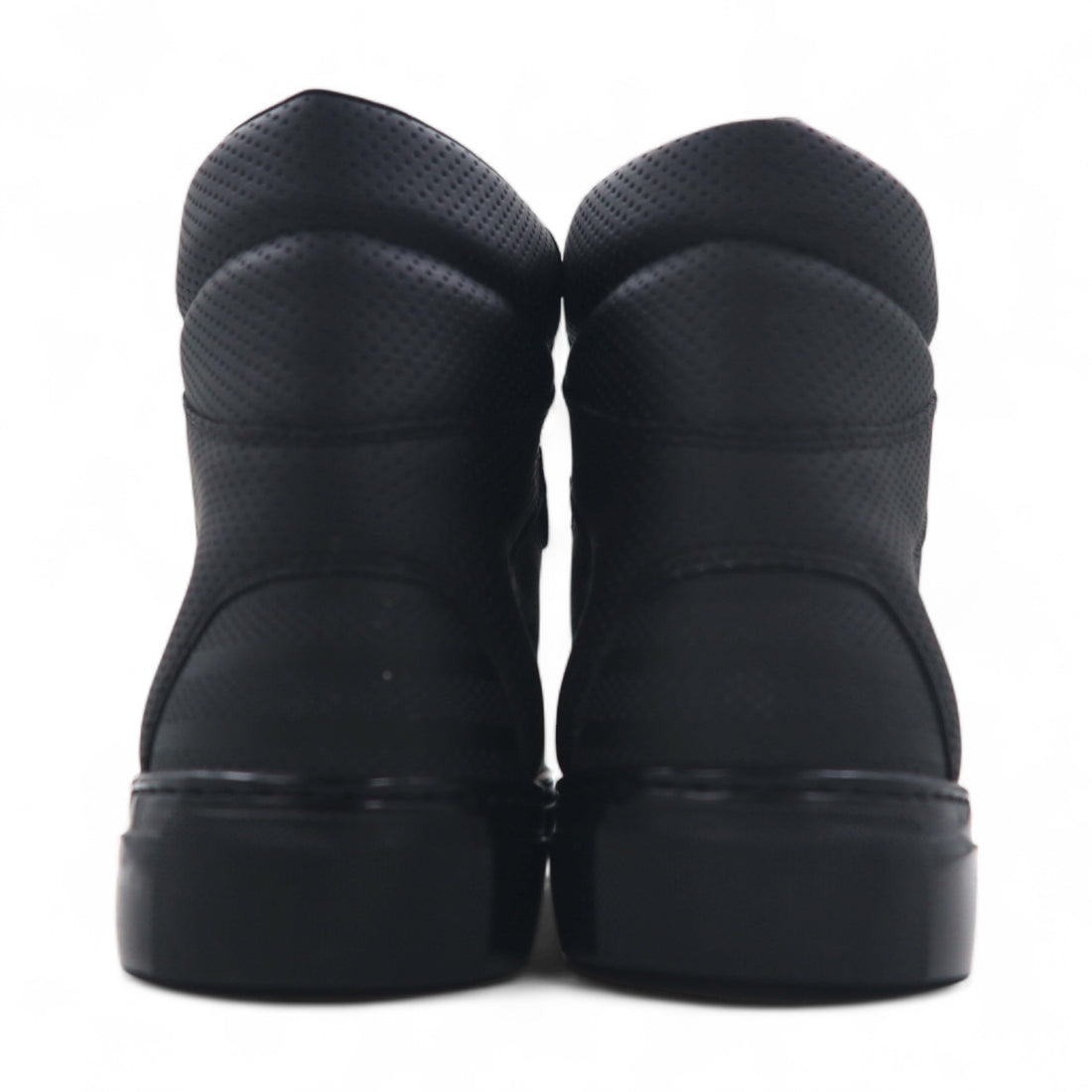 BALENCIAGA モノクローム ハイ Monochrome スニーカー 27cm ブラック パンチングレザー Perforated High 373406 スペイン製 未使用品